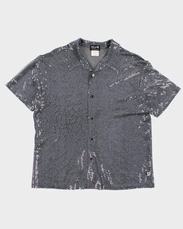 Men's Vintage 90s Metallic Silver Shirt - S sold by Rokit