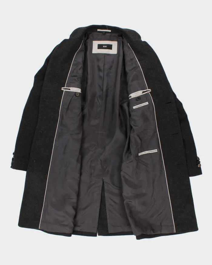 Hugo Boss Grey Wool Overcoat - L sold by Rokit product image thumbnail 4