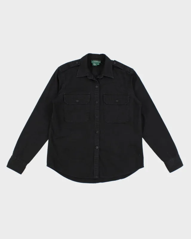 90's Ralph Lauren Women's Black Shirt - M made by Ralph Lauren