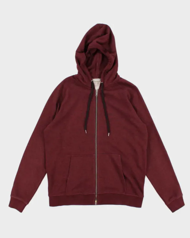 Mens J Lindeberg Zip Up Burgundy Hoodie - XL sold by Rokit