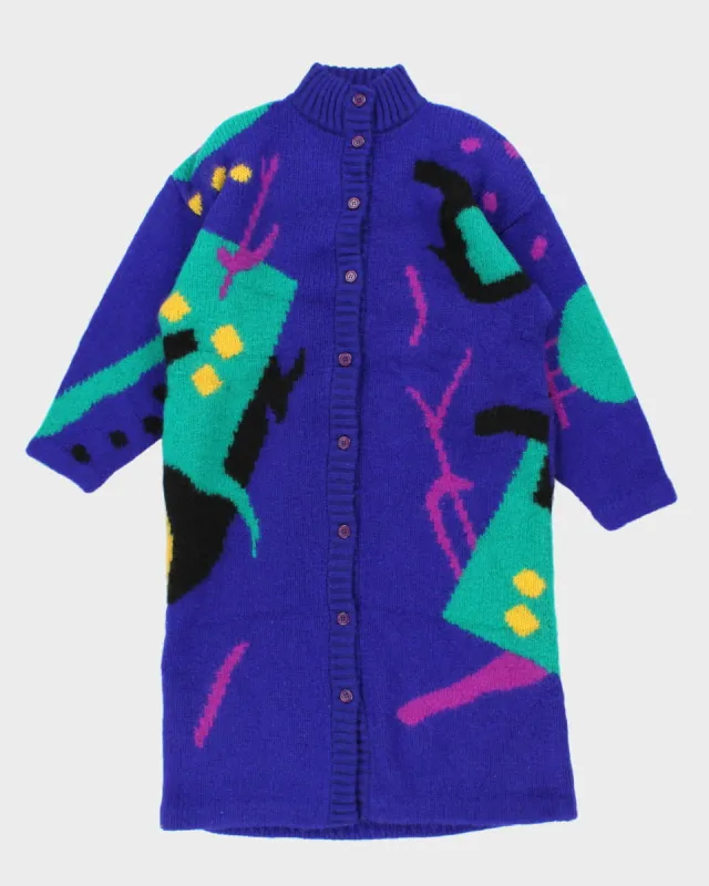 Vintage Long Knit Cardigan - M sold by Rokit