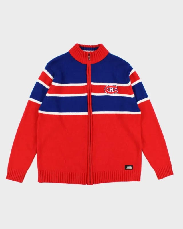 Mens NHL Habs Knit Zip Up Cardigan - XL sold by Rokit
