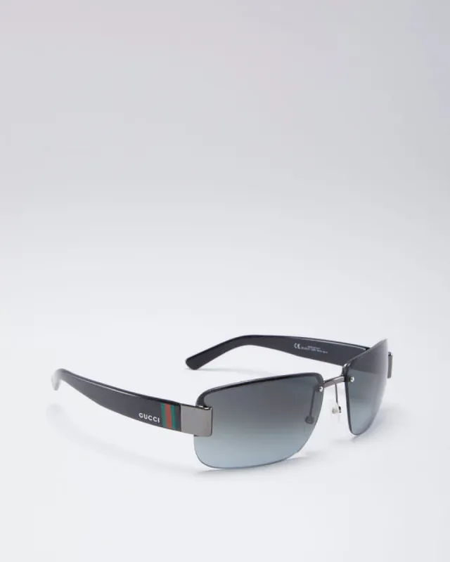 Gucci Black Rimless Sunglasses sold by Rokit