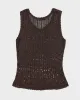 Y2k 00s Brown Crochet Top - M sold by Rokit
