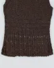 Y2k 00s Brown Crochet Top - M sold by Rokit