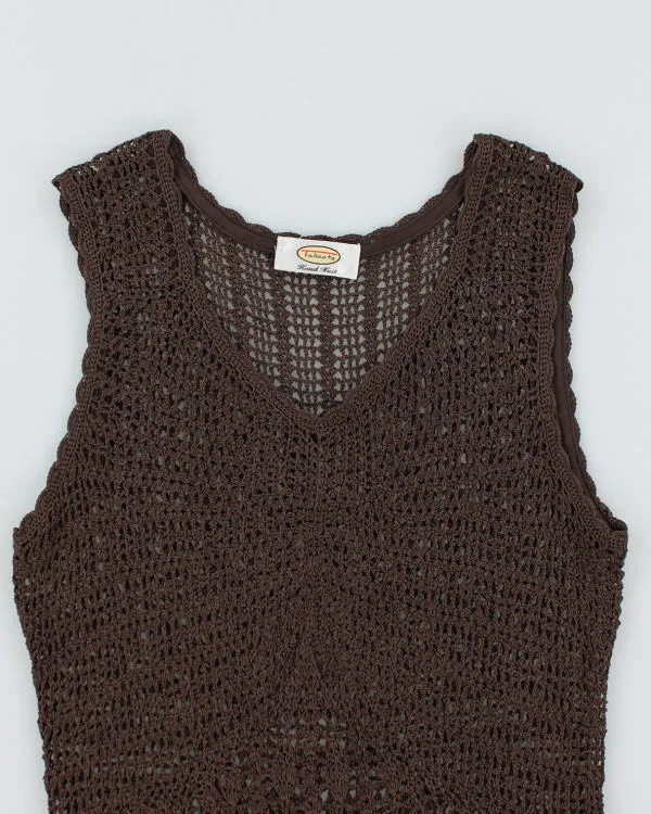 Y2k 00s Brown Crochet Top - M sold by Rokit product image thumbnail 3