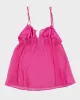 Y2k 00s La Senza Pink Mesh Ruffle Cami - M sold by Rokit