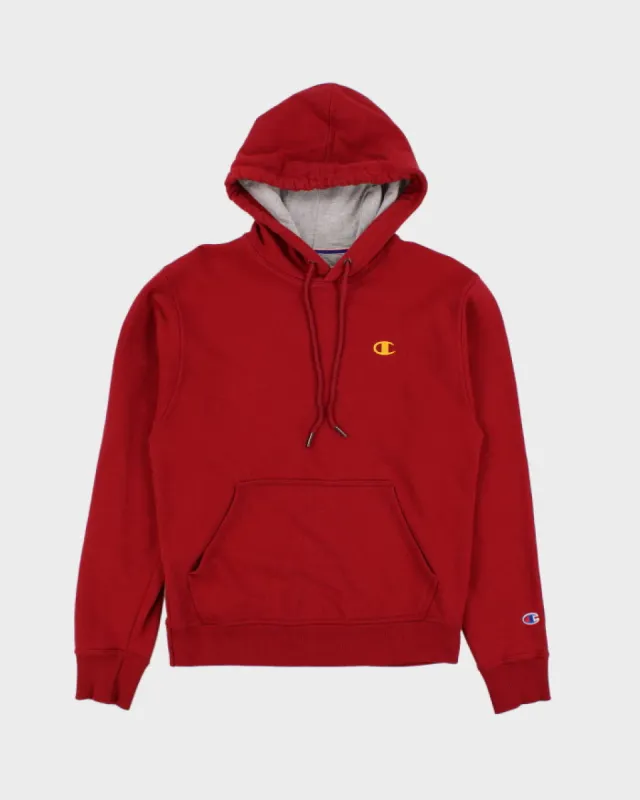 00s Champion Red Hoodie - S sold by Rokit