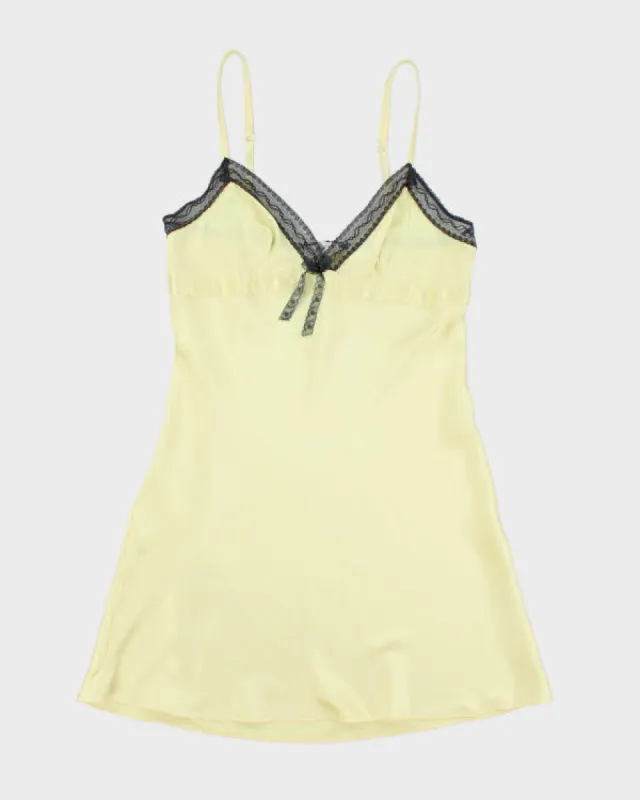 Vintage Y2k 00s Etam Yellow Slip Dress - S sold by Rokit