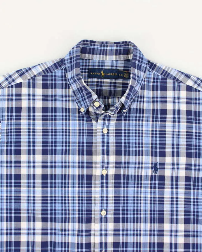 Ralph Lauren Blue Check Short Sleeve Shirt - L sold by Rokit product image thumbnail 3