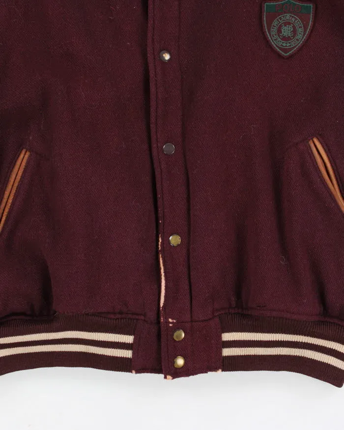Vintage 90s Polo Ralph Lauren Wool Varsity Jacket - L sold by Rokit product image thumbnail 4