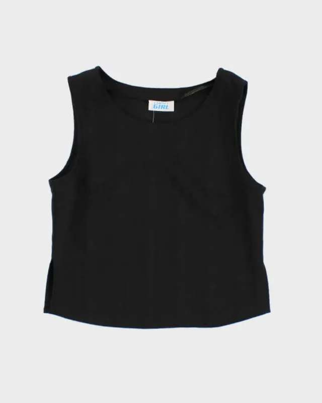Vintage 00s Y2k Lasenza Girl Black Top - M sold by Rokit
