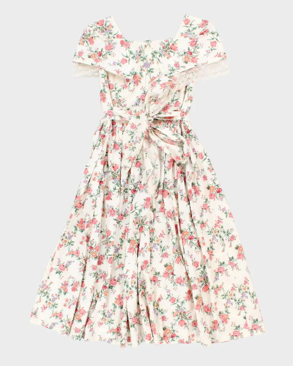 Vintage 80s Handmade Floral Evening Dress - XS sold by Rokit product image thumbnail 2