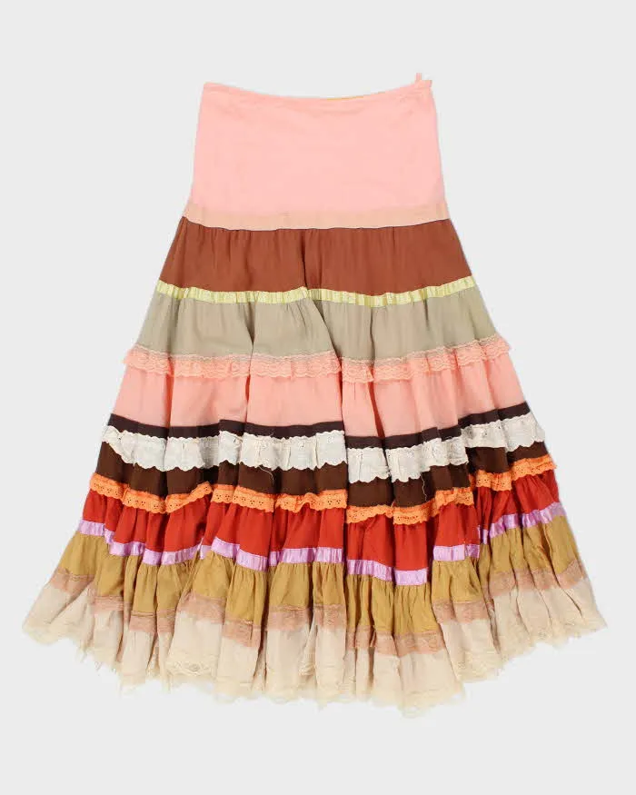 Vintage Tired Ruffle Skirt - S sold by Rokit