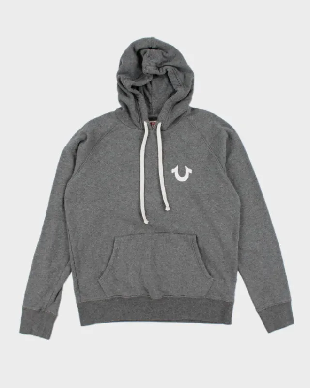 True Religion Grey Quilted Hoodie - L sold by Rokit