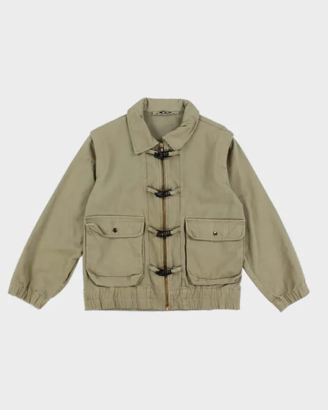 Vintage Khaki Fireman Clasp Jacket - M sold by Rokit