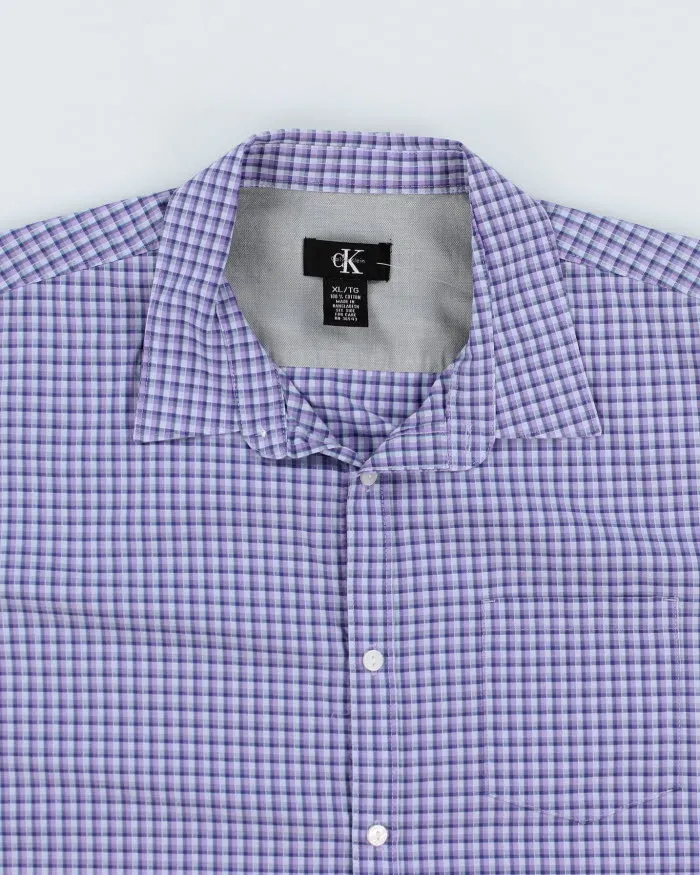 Calvin Klein Purple Check Shirt - XL sold by Rokit product image thumbnail 3