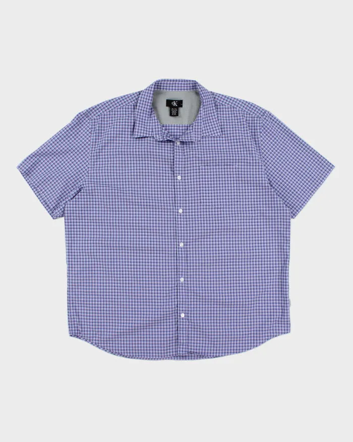 Calvin Klein Purple Check Shirt - XL sold by Rokit