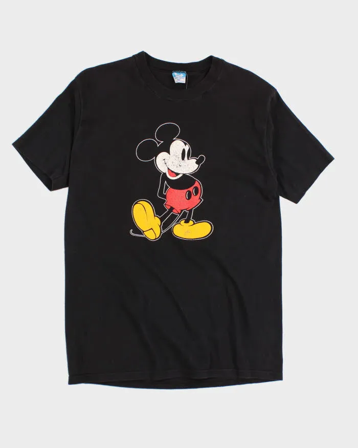 Vintage 90s Disney Black Mickey Mouse T-shirt - L sold by Rokit