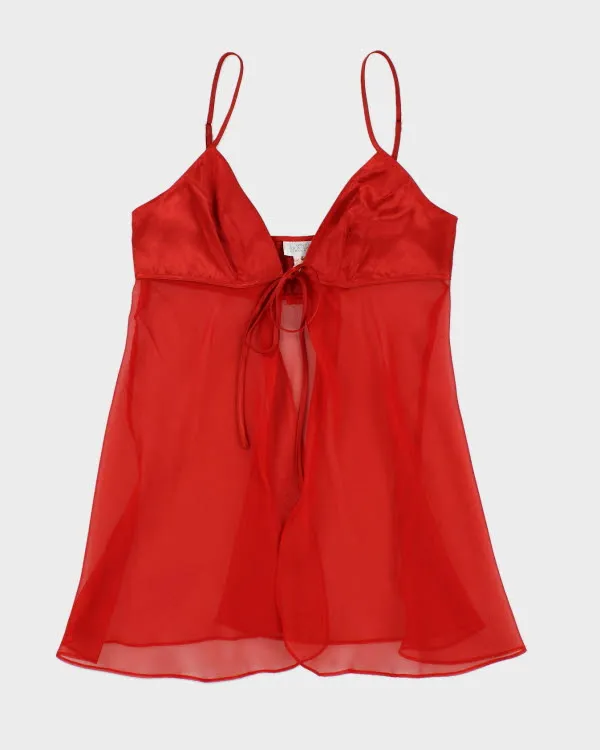 Y2k 00s La Senza Burnt Orange Cami - S sold by Rokit