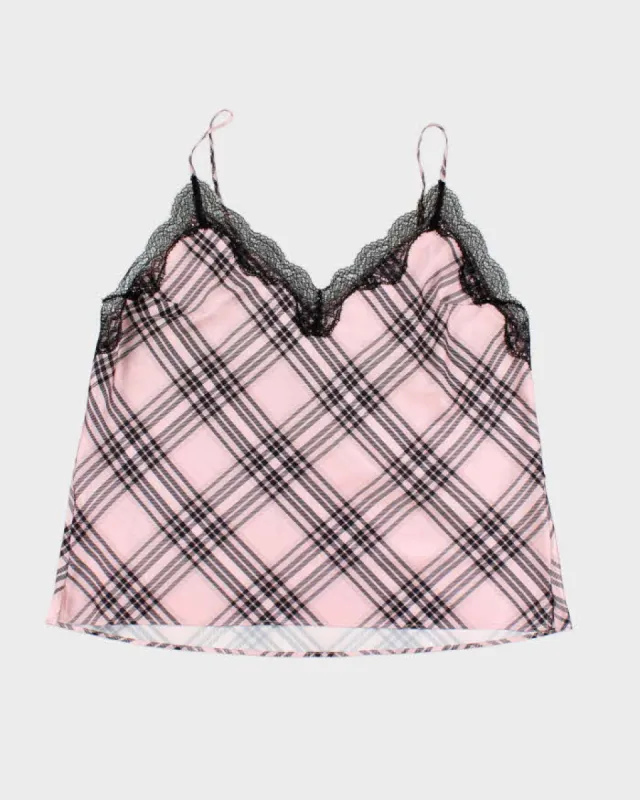 Y2k 00s Victoria's Secret Pink Check Cami - L sold by Rokit