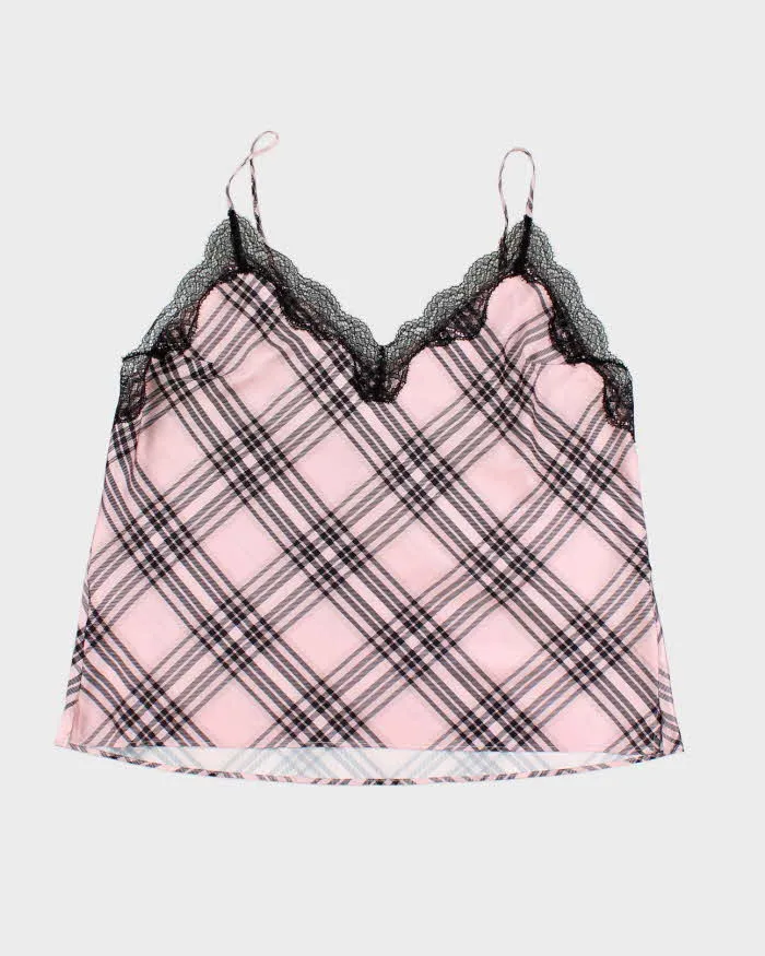 Y2k 00s Victoria's Secret Pink Check Cami - L sold by Rokit