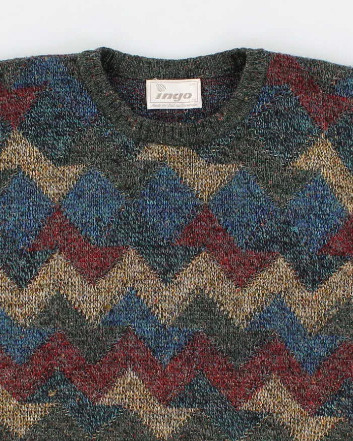 Vintage 80s/90s Wool Abstract Jumper - L sold by Rokit product image thumbnail 3