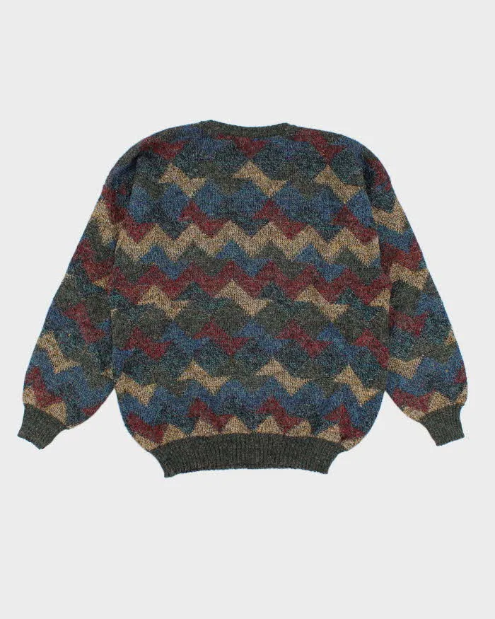 Vintage 80s/90s Wool Abstract Jumper - L sold by Rokit product image thumbnail 2