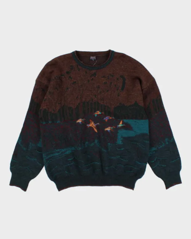 Vintage 90s Gant Wool Duck Embroidered Jumper - L sold by Rokit