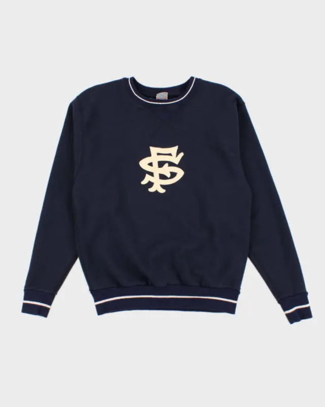 Vintage Men's Navy San Francisco Sweatshirt - M made by Rokit