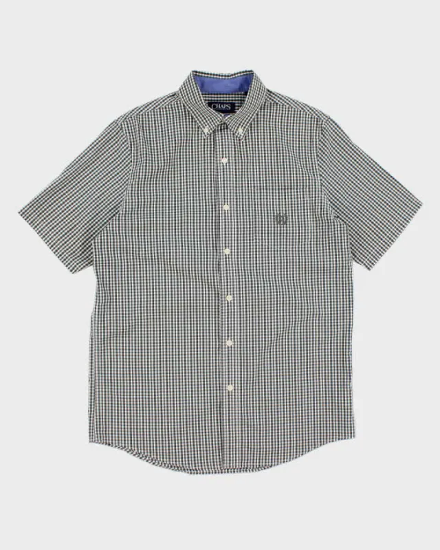 Chaps Green Check Short Sleeve Shirt - S sold by Rokit