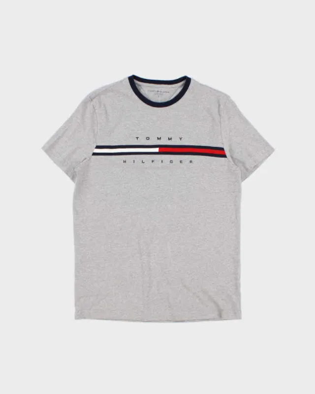 Tommy Hilfiger Grey Branded T-Shirt - M sold by Rokit