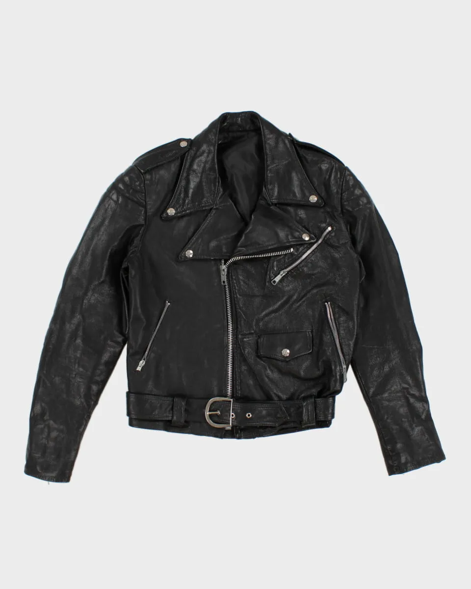 Timeless Vintage Distressed Biker Jacket - S sold by Rokit