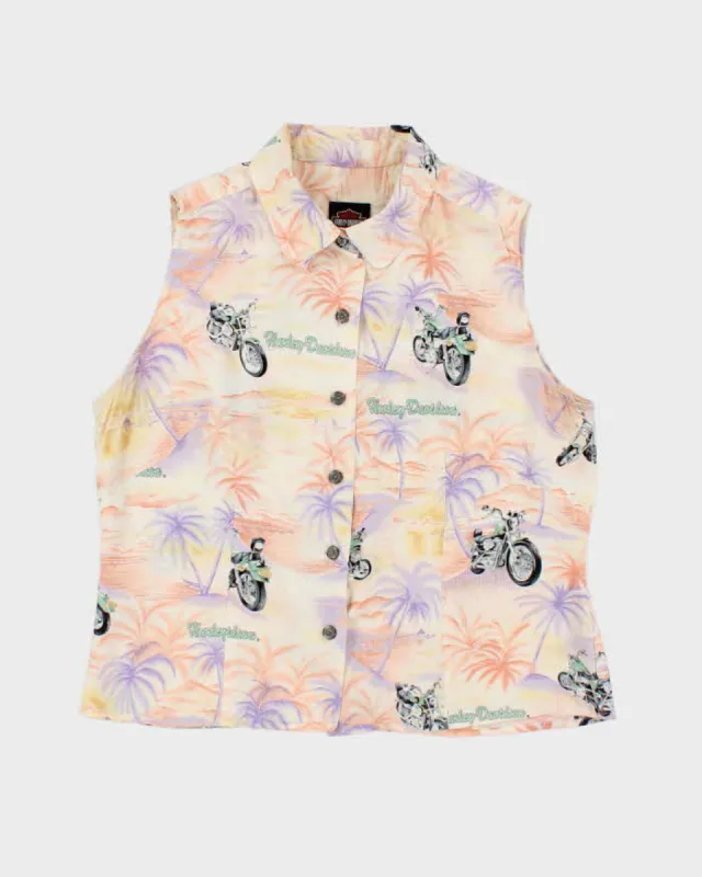 Vintage Harley Davidson Sleeveless Shirt - M sold by Rokit