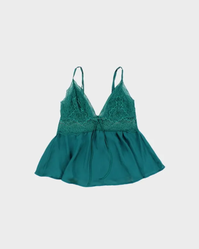 Y2K 00s Victoria's Secret Dark Green Cami - S sold by Rokit