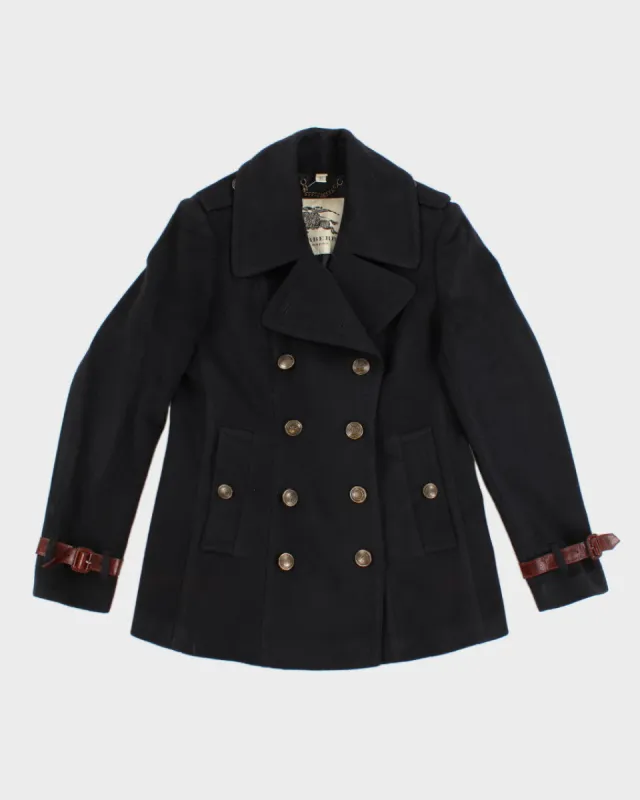 Vintage Woman's Burberry Wool Navy Pea Coat - M made by Burberry