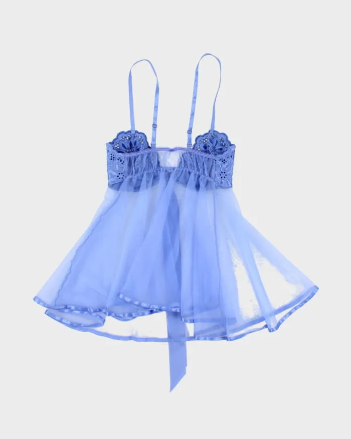 Vintage 90s Frederick's of Hollywood Darling Blue Camisole - S sold by Rokit product image thumbnail 2