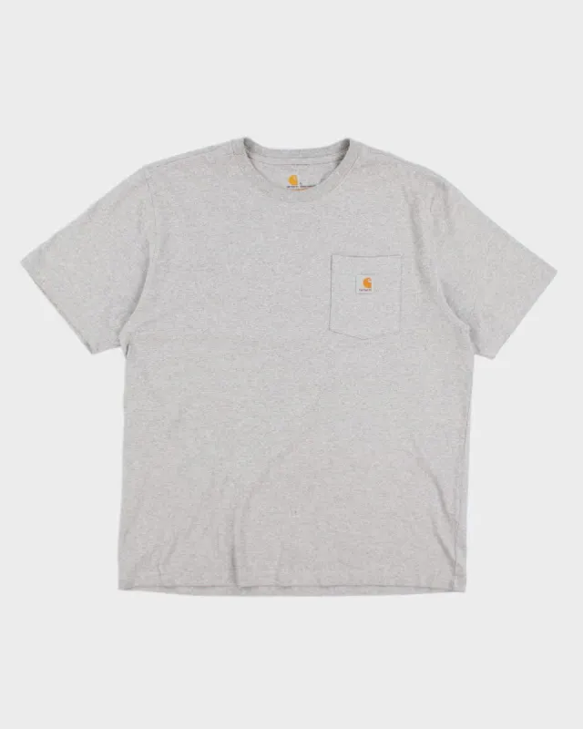 Carhartt Grey Pocket T-Shirt - L sold by Rokit