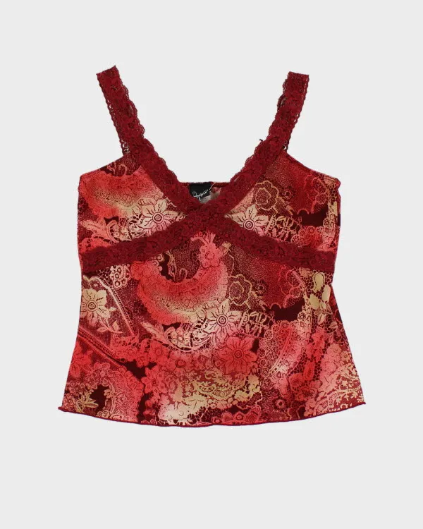 Y2k 00s Whisper Pattern Cami - M sold by Rokit