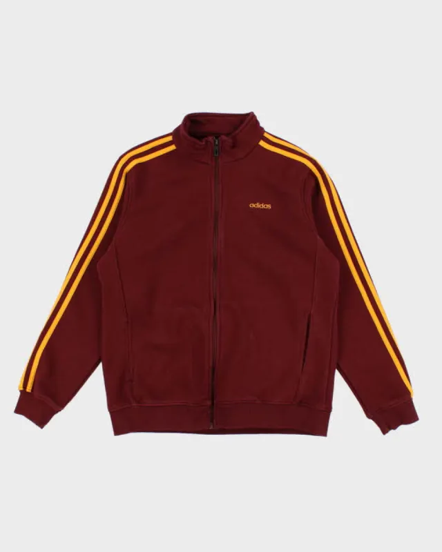 Men's Burgundy Adidas Zip Up Track Jacket - S sold by Rokit