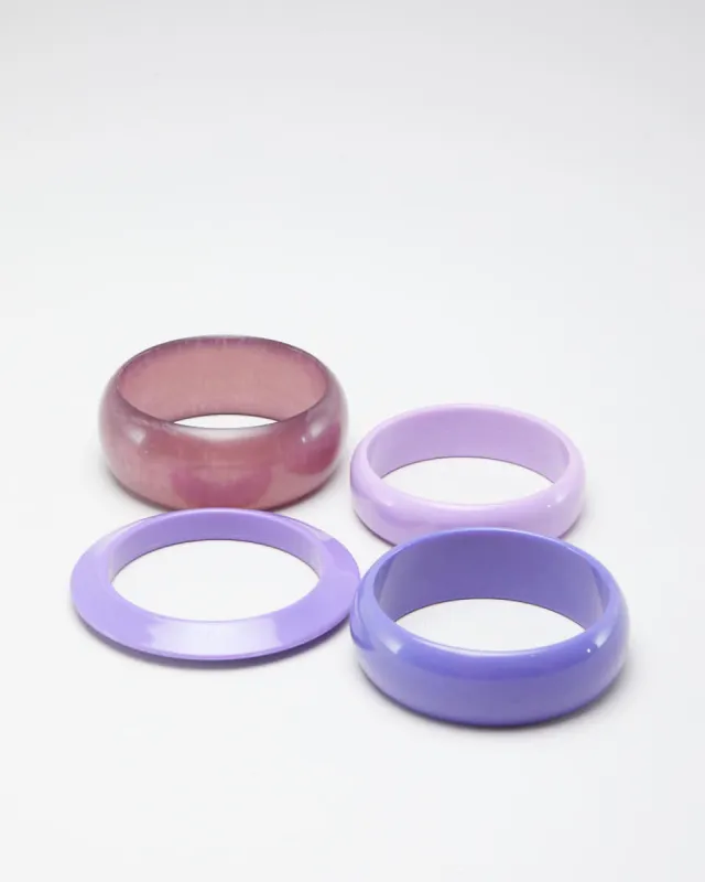 Y2K Purple Set of 4 Bangles made by Rokit