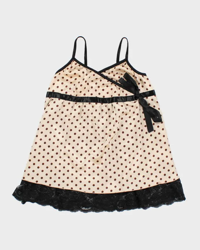 Y2k 00s Polka Dot Cami Top - S sold by Rokit