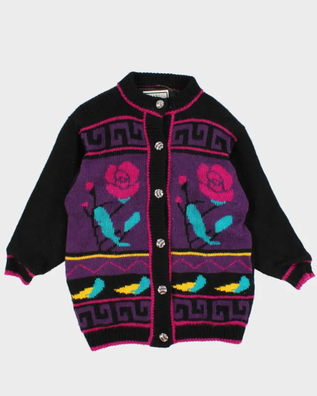 Vintage 80's Knit Cardigan - L sold by Rokit