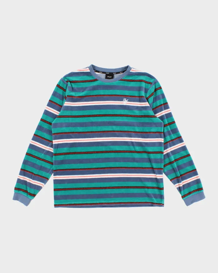 Huf Striped Long Sleeve T-Shirt - M sold by Rokit