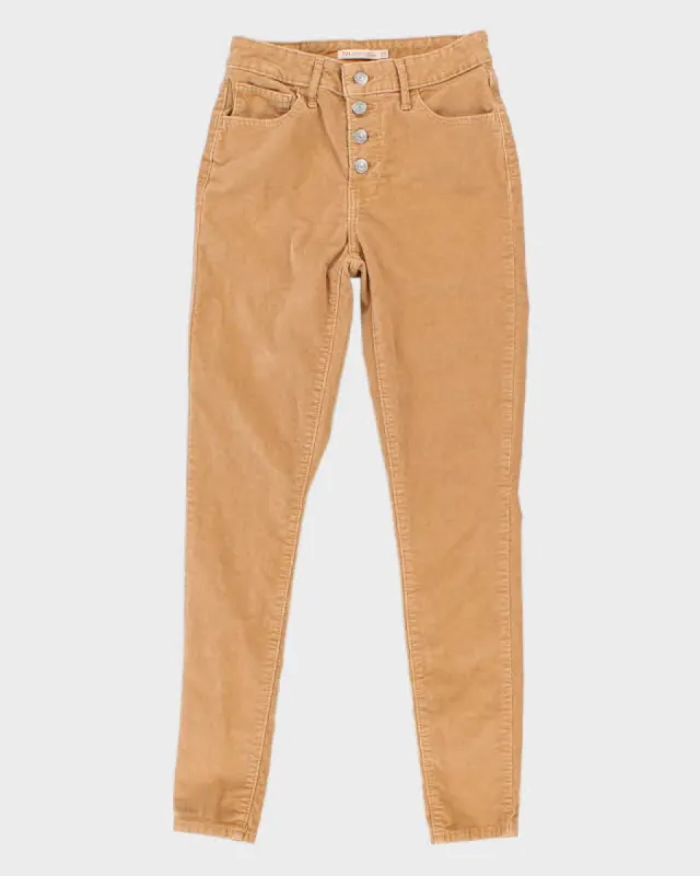 Womens Orange Levi's Corduroy Trouser- W25 L27 made by Levi's