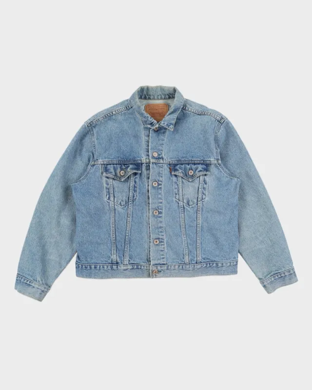 Vintage 80s Levi's Type III Orange Tab Denim Blue Jacket - M sold by Rokit