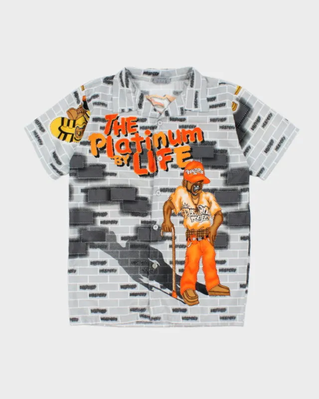 Vintage Y2K All Over Print Short Sleeve - M sold by Rokit