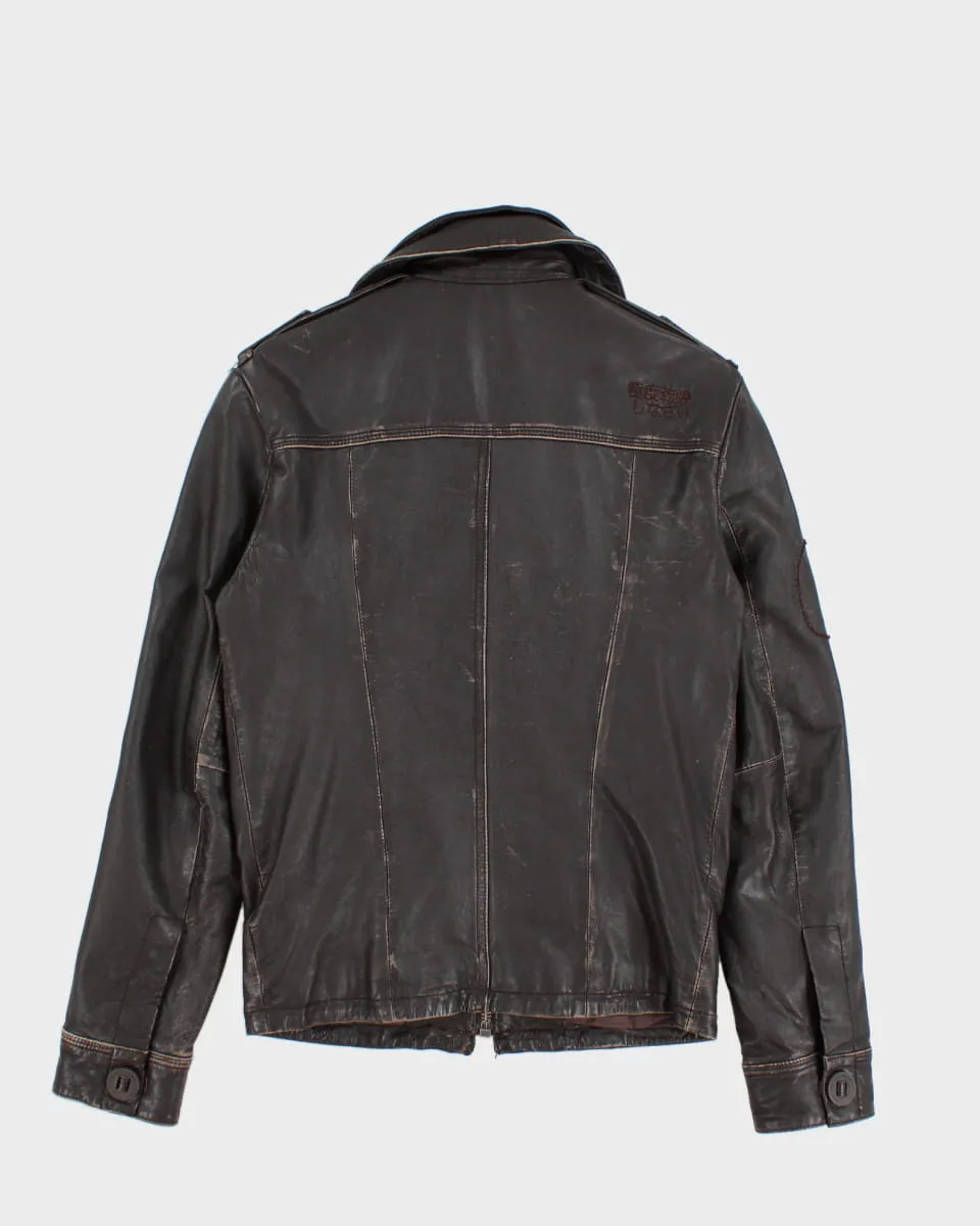 Superdry Leather Motorcycle Jacket - S sold by Rokit product image thumbnail 2
