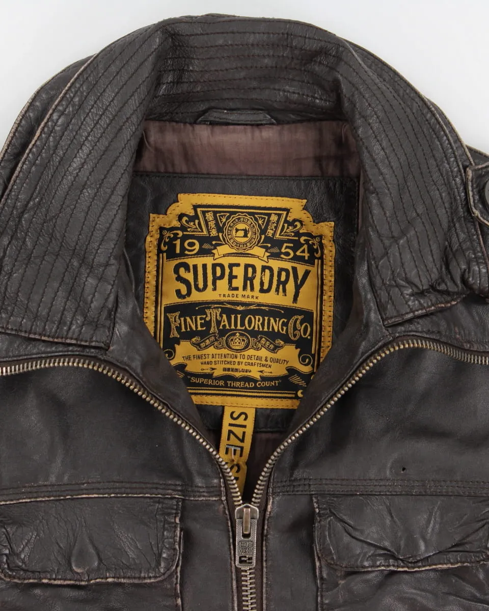 Superdry Leather Motorcycle Jacket - S sold by Rokit product image thumbnail 3