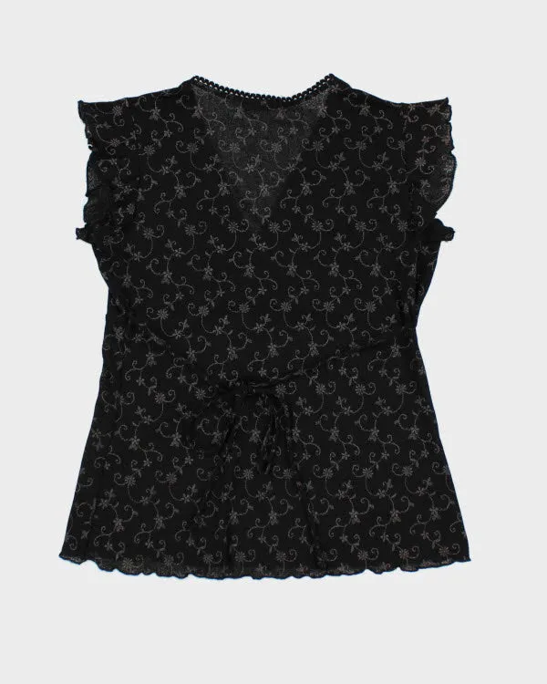 Y2k 00s M Collection Floral Mesh Top - M sold by Rokit product image thumbnail 2
